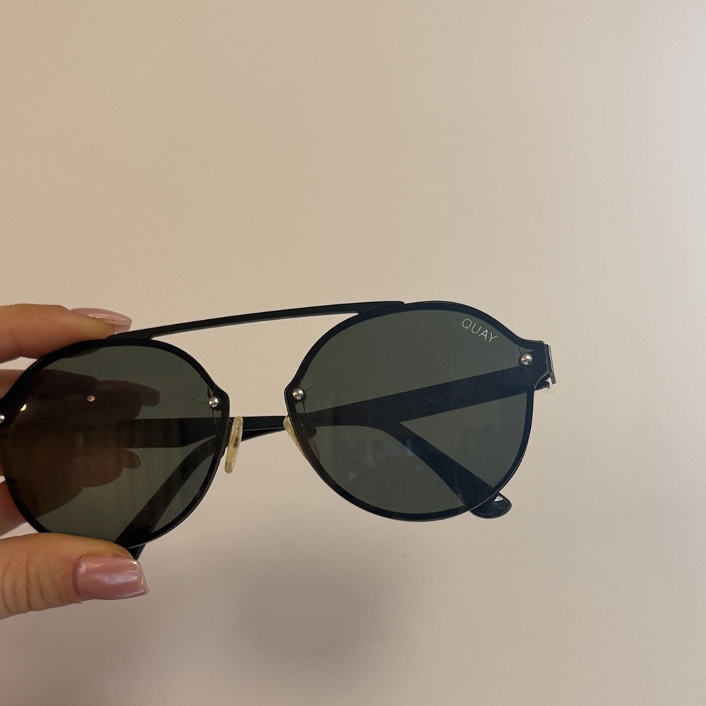 Quay Australia Black Sunglasses with Gold Accents